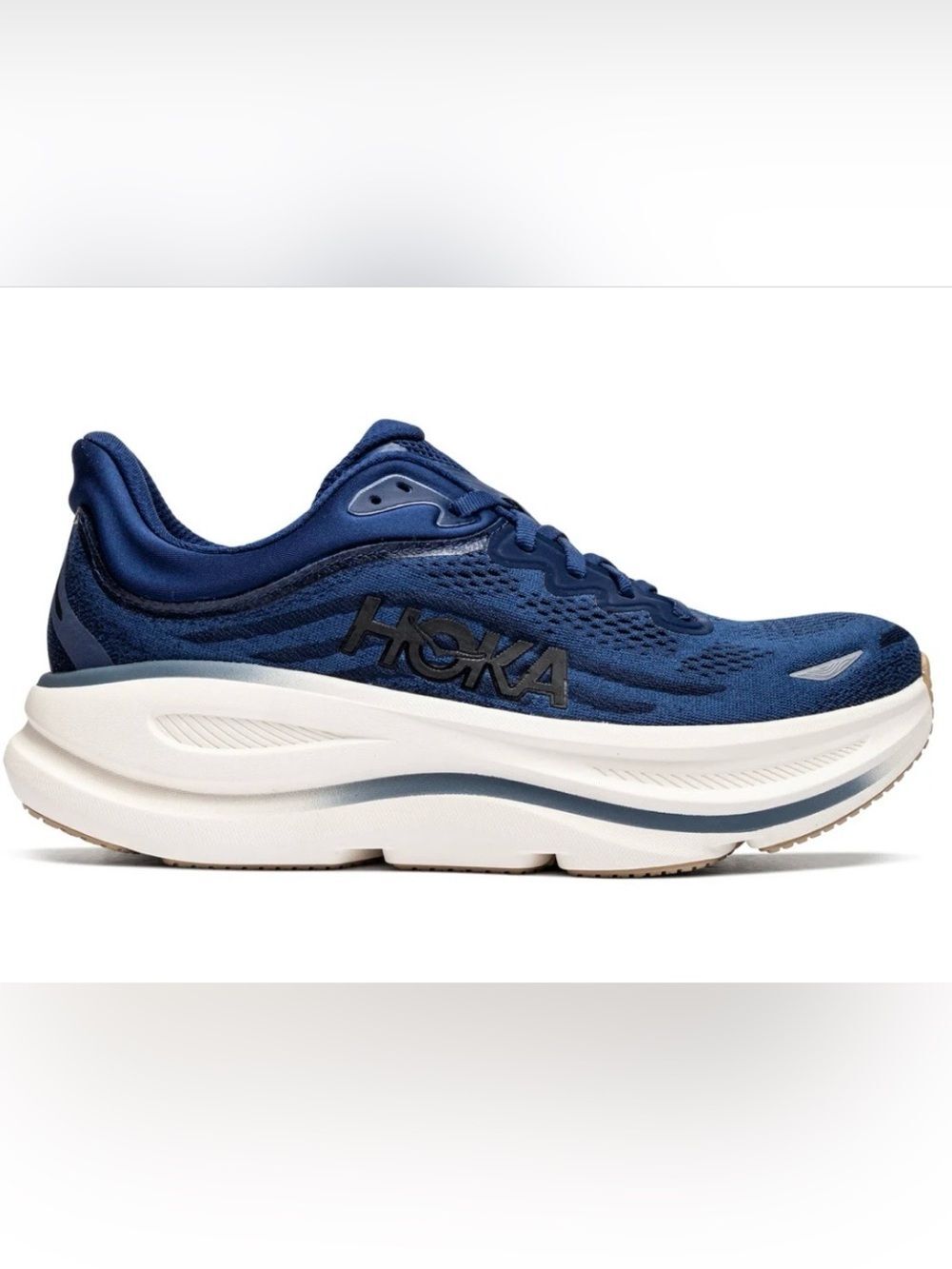 Hoka One One Bondi 9 Midnight Blue Varsity Navy men’s size 10 4E X Wide 1162015